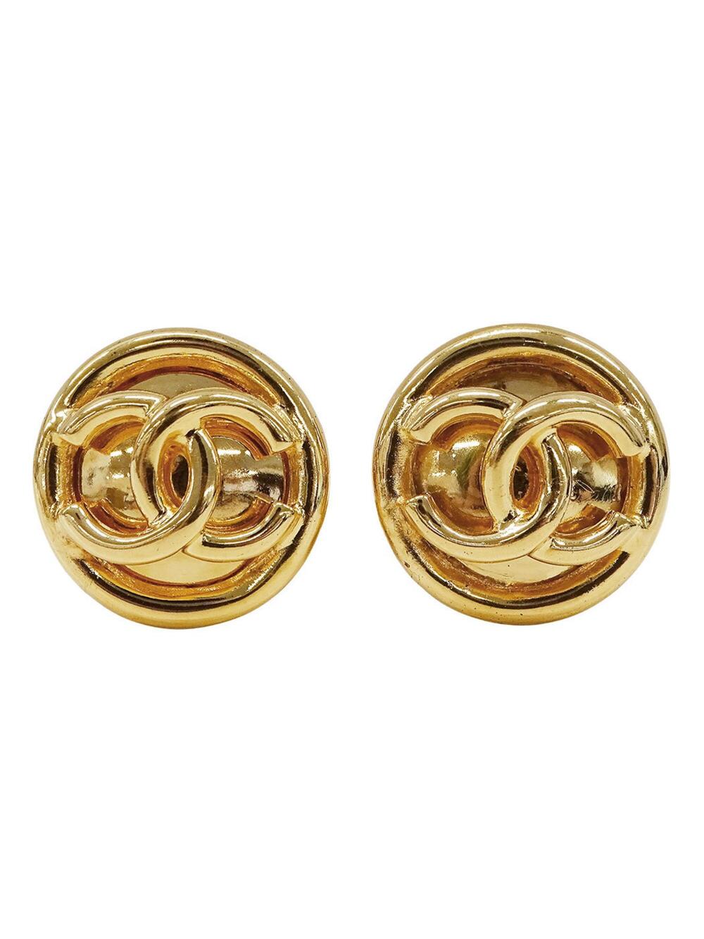 Chanel Cc Logo Clip-On Earrings Metal #346642C74B